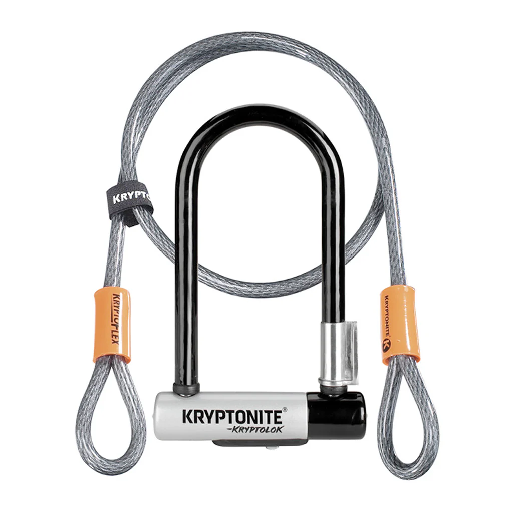 Kryptonite KryptoLok Mini-7 U-Lock w/4' Flex Cable