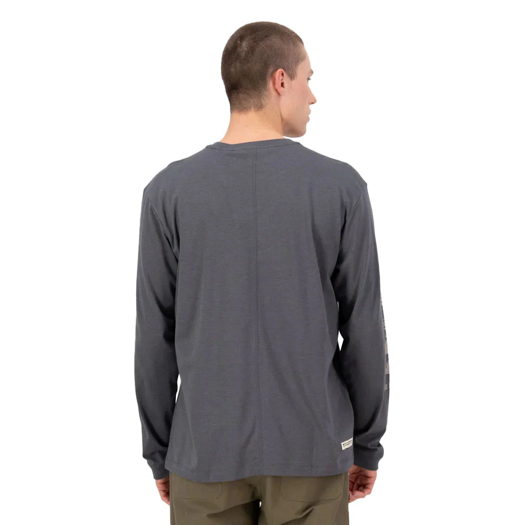 Mons Royale Men's Yonder Merino Organic Cotton Long Sleeve - Image 3