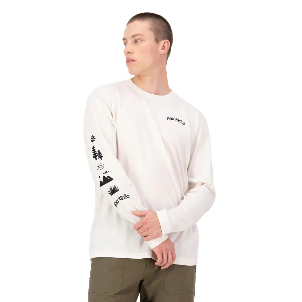 Mons Royale Men's Yonder Merino Organic Cotton Long Sleeve - Image 5