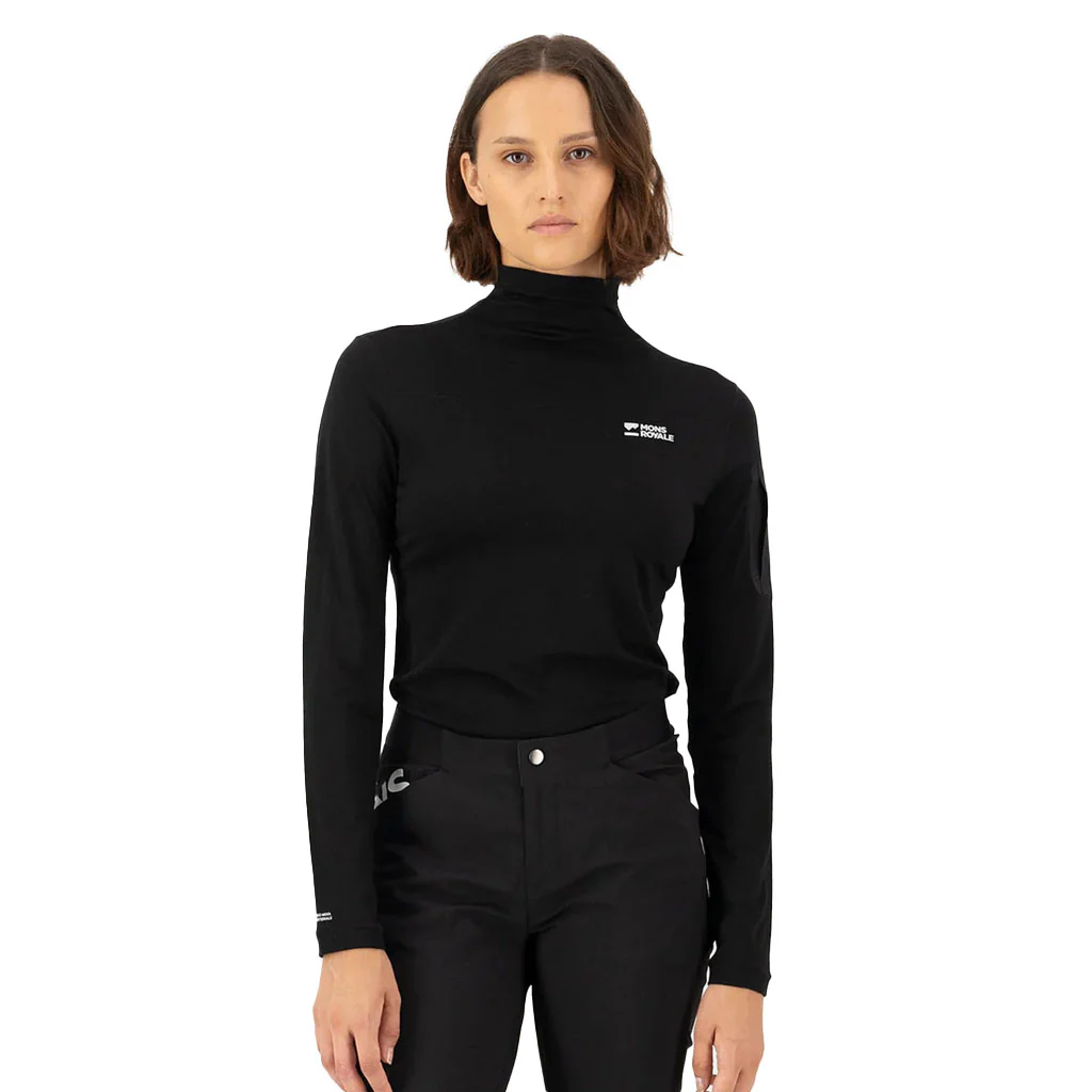 Mons Royale Women's Diversion Merino Mock Neck Jersey Long Sleeve - Image 2
