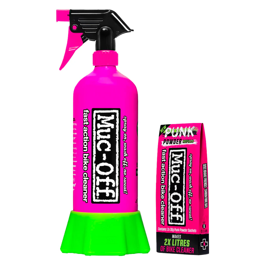 Muc-Off Punk Powder 4x30g and Aluminum Bottle