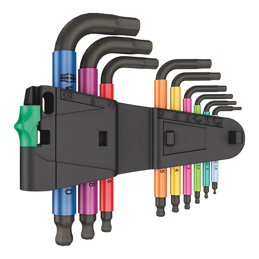 Wera Tools Multi Colour Metric Short Arm Hex Wrench (9 Pieces) - Image 2